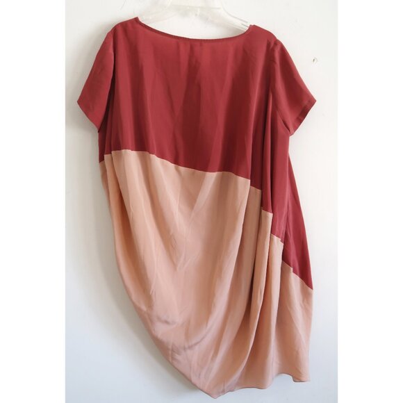 Maje Silk Two-Tone Shift Dress - Size 1 - Picture 5 of 9